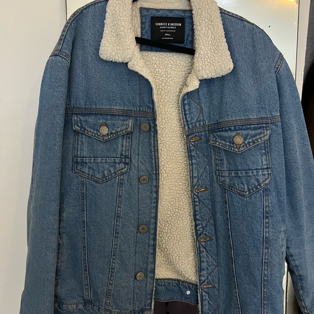 Denim Sherpa Jacket with Cozy Lining